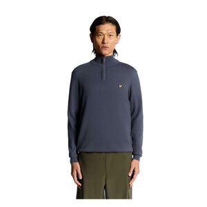 Lyle & Scott Mens Cotton Merino Quarter Zip Sweater / Graystone
